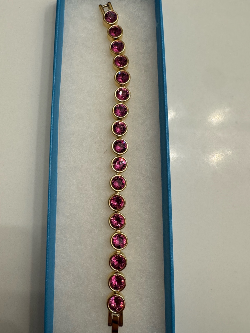 Touchstone Crystal Golden Dark Rose Bracelet